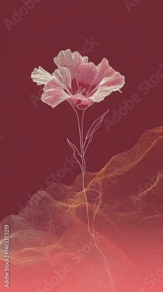 Obraz Elegant floral illustration on a gradient background.