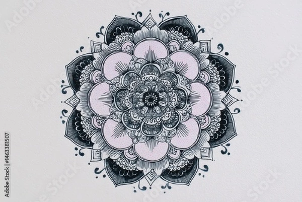 Obraz Intricate mandala design with delicate shading.