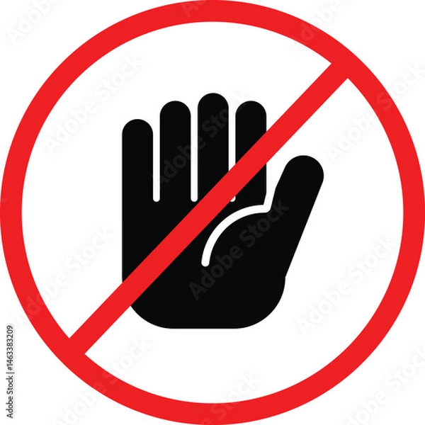 Obraz do not enter icon silhouette