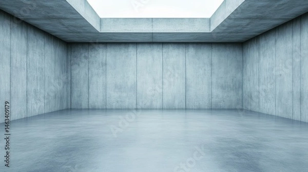 Obraz Empty modern room concrete walls minimalist interior space architectural design