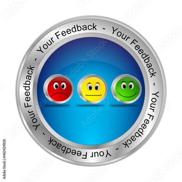 Obraz Your Feedback Button - 3D illustration