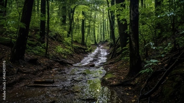 Fototapeta dense rough road
