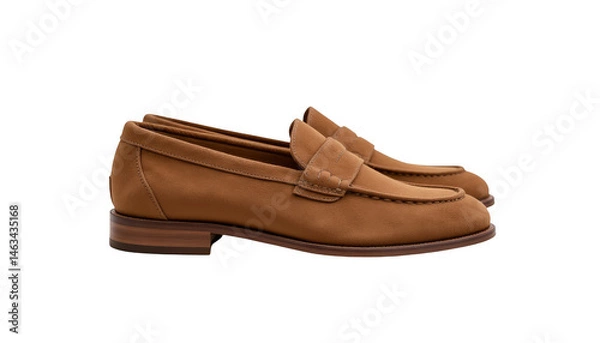 Fototapeta Timeless brown loafer, a versatile shoe for effortless style and comfort classic