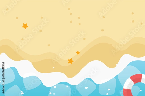 Obraz Summer sea beach background vector illustration.