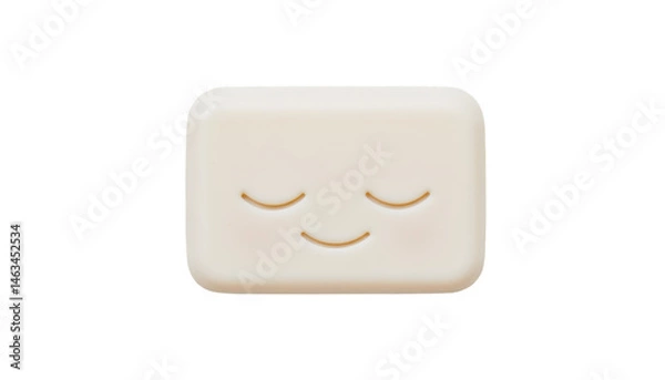 Fototapeta Vibrant yellow smiley face button, a symbol of happiness and positivity smiling