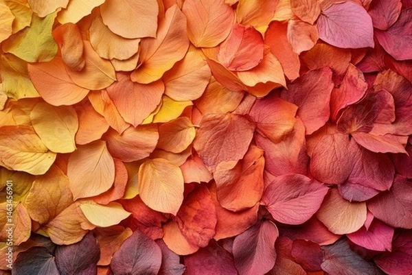 Obraz Colorful autumnal petals in a gradient pattern.