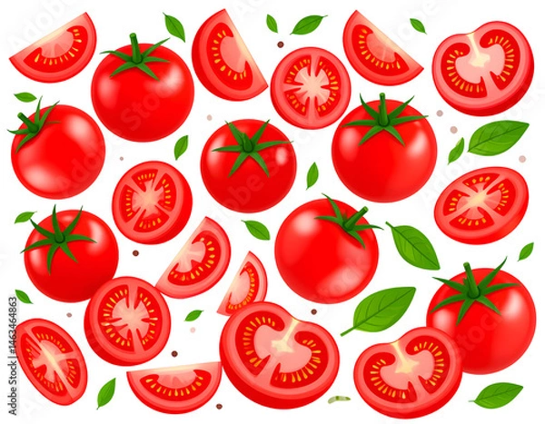 Obraz Vibrant Red Tomatoes: A Juicy Culinary Delight