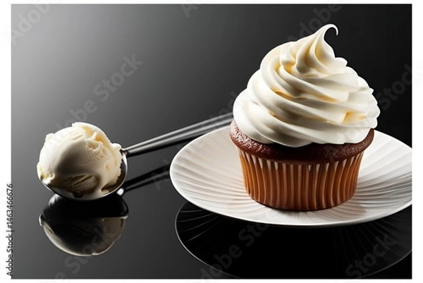 Obraz ice cream isolated on dark background