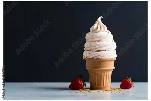 Obraz ice cream isolated on dark background