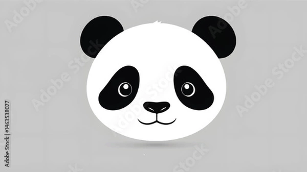 Obraz Minimalist Panda Logo Design