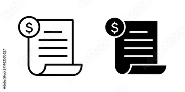 Obraz Bill paid icon sign symbol design.