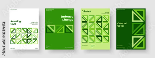Obraz Isolated Report Design. Geometric Book Cover Template. Modern Flyer Layout. Poster. Banner. Background. Business Presentation. Brochure. Journal. Newsletter. Pamphlet. Advertising. Portfolio