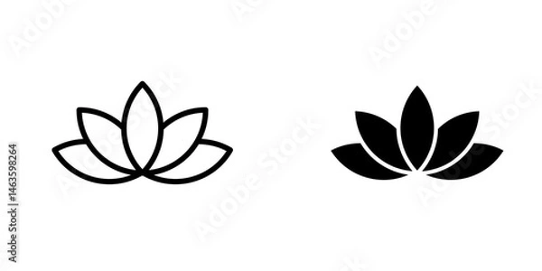 Obraz Lotus icon sign symbol design.