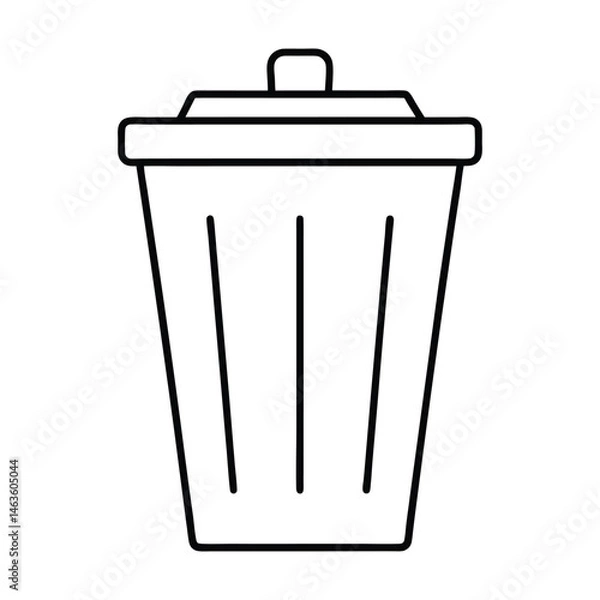 Fototapeta trash can isolated on white