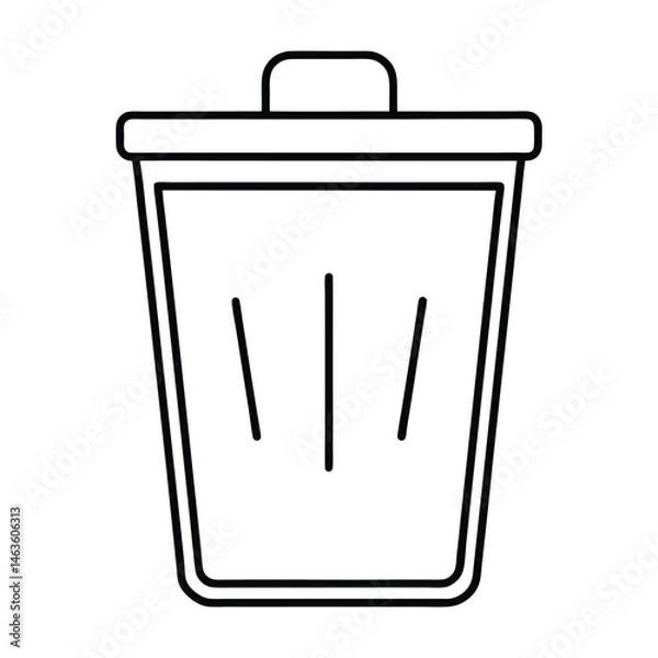 Fototapeta trash can isolated on white
