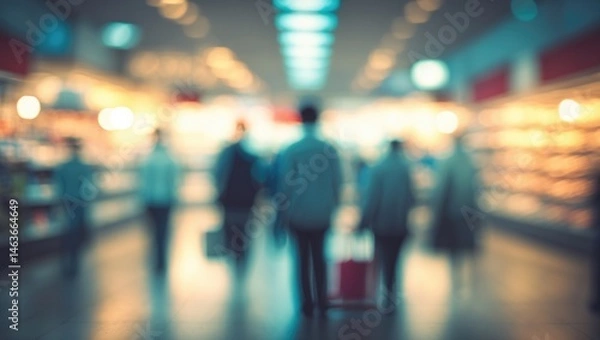 Fototapeta Blurry image showcasing a modern store environment