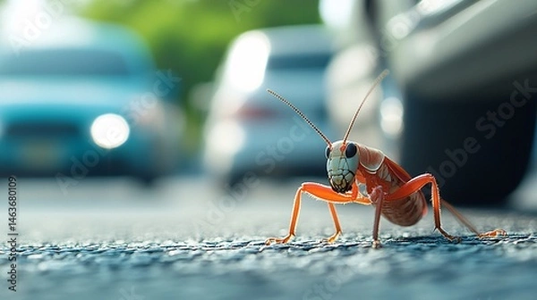 Obraz Urban Sprawl Impact on Crickets Amid Noise Pollution