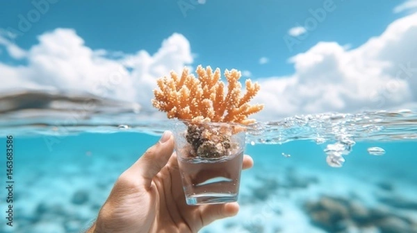 Obraz Vibrant Coral Reef Conservation and Marine Biodiversity Efforts