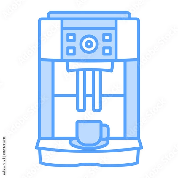 Fototapeta Coffee Machine icon style blue