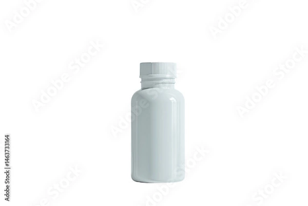 Fototapeta Empty White Plastic Bottle