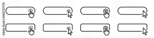 Obraz Search bar set. Search bar, search boxes. Web UI elements for browsers with text field and search button.