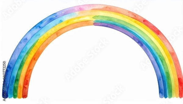Fototapeta Vibrant rainbow art nature watercolor painting serene background aesthetic viewpoint colorful representation for creative inspiration