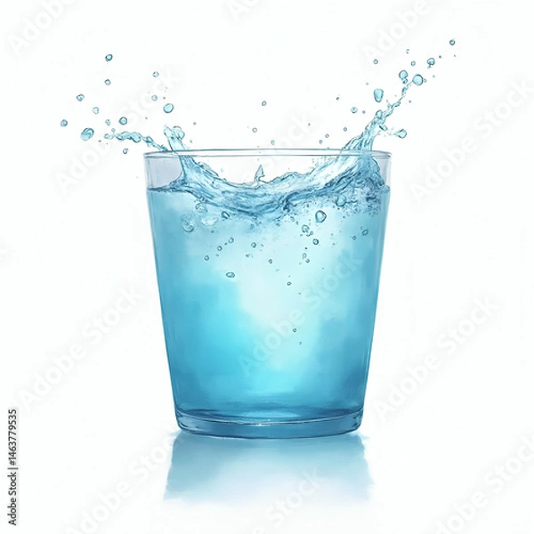 Obraz water pouring into glass