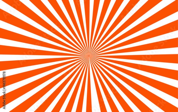 Fototapeta Abstract vivid radial optical illusion design with alternating red and white curved stripes. Swirling, energetic sunburst pattern with hypnotic or psychedelic atmosphere. motion waves center twist 