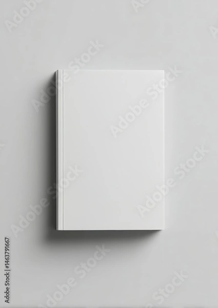 Obraz Simple white book cover minimalistic design empty and blank in neutral background