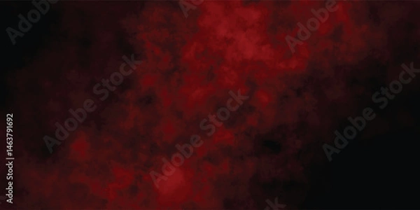 Fototapeta Horror-Themed Background with Dense Red Smoke and Dark Shadows

