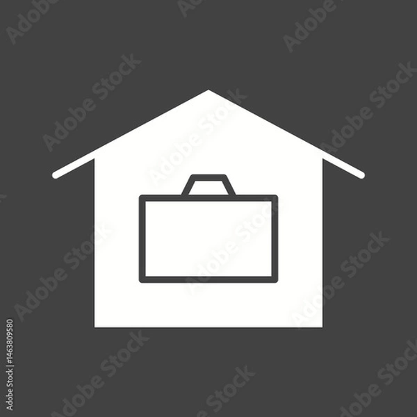 Obraz Work From Home icon vector image. Suitable for mobile apps, web apps and print media.