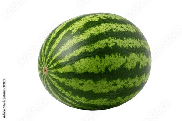 Fototapeta Fresh watermelon isolated on a transparent background. Cut out the PNG format for graphic design.