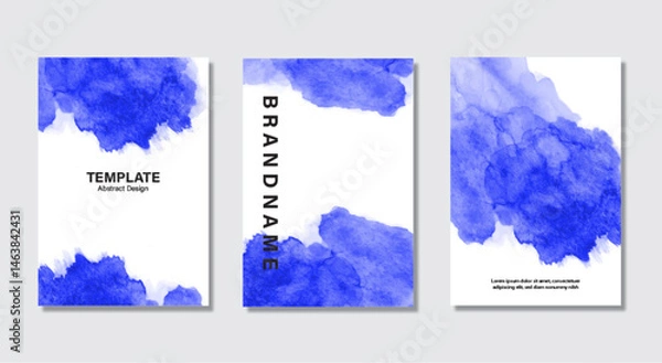Obraz set of abstract blue banners