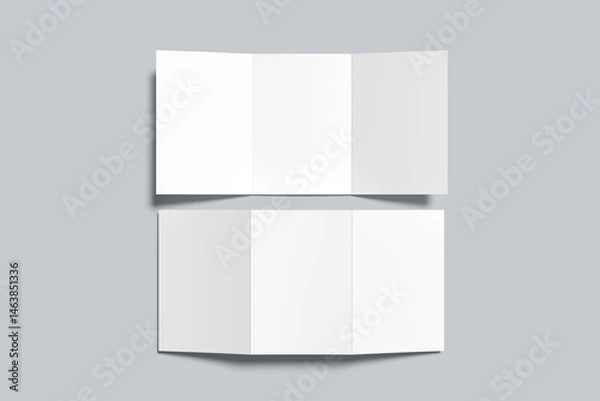 Obraz A5 Trifold Brochure Blank Mockup