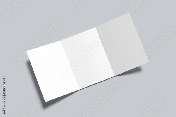 Obraz A5 Trifold Brochure Blank Mockup