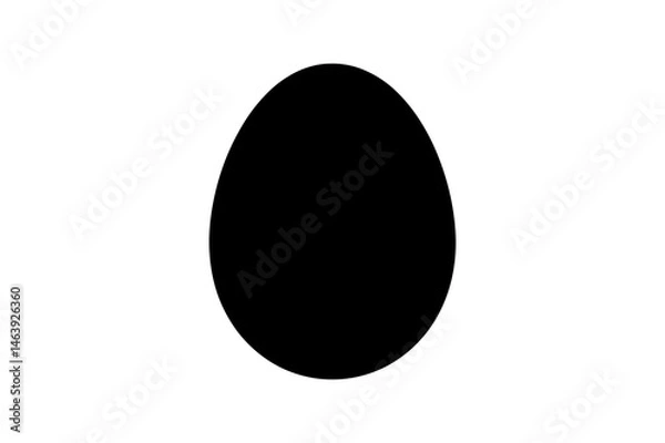 Obraz Black egg shape vector illustration easter design