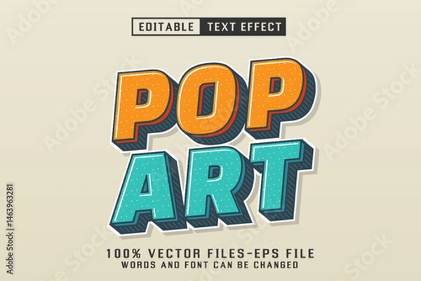 Fototapeta Pop Art Editable Text Effect