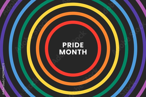 Obraz Pride Month in June. LGBTQ multicolored rainbow gay flag. Original color symbol of gay pride concept background, high resolution poster	