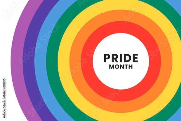Obraz Pride Month in June. LGBTQ multicolored rainbow gay flag. Original color symbol of gay pride concept background, high resolution poster