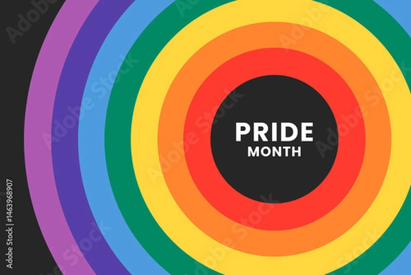 Obraz Pride Month in June. Original color symbol of gay pride concept background. LGBTQ multicolored rainbow gay flag, high resolution poster	
