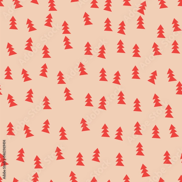 Fototapeta Christmas Tree Pattern Background