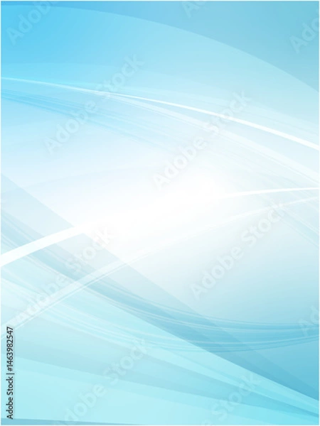 Obraz 幻想的なイメージのウェーブ柄のアブストラクト背景_ライトブルー
