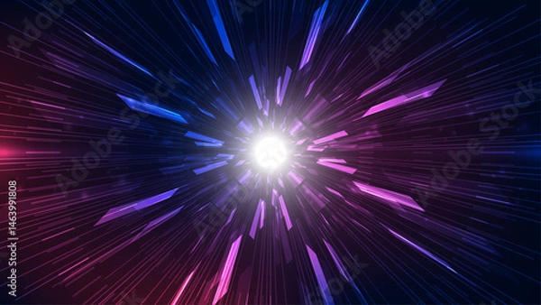 Fototapeta Vector Abstract futuristic high speed, Illustration high digital technology blue color