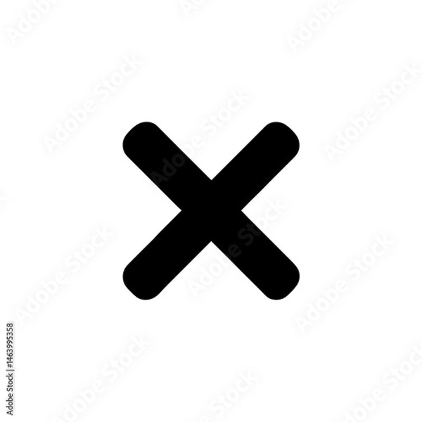 Obraz Close icon filled for cancel action in mobile UI