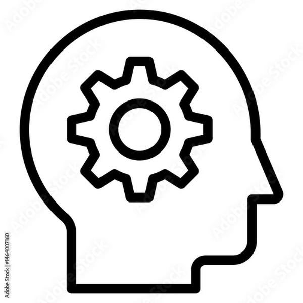 Fototapeta Critical thingking icon in vector illustration