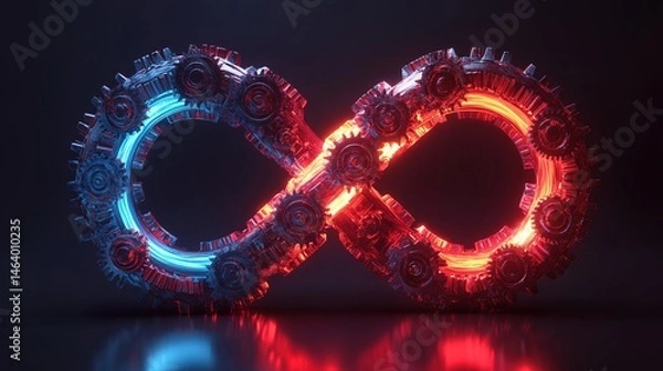 Fototapeta Futuristic Gearwork Infinity