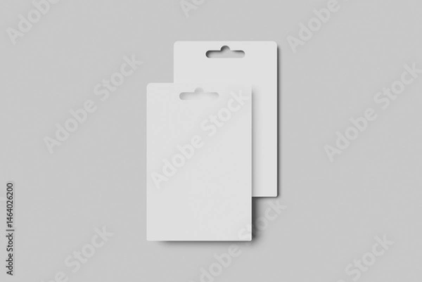 Fototapeta Blank Hanging Gift Card Mockup