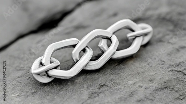 Fototapeta Interlocking Metal Chain Links