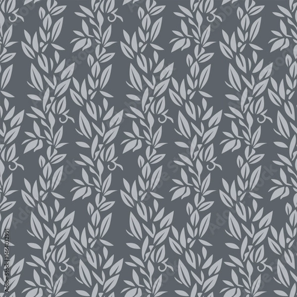 Fototapeta Japanese Wild Leaf Vector Seamless Pattern
