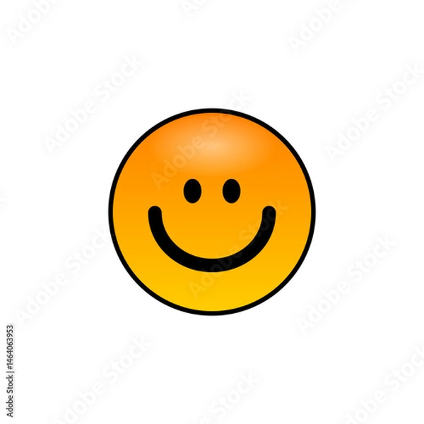 Fototapeta happy emoji smiley face icon vector isolated 